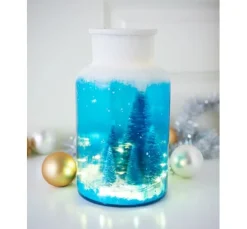 VBS Miniatur Tannenbaum, 16er-Set, beschneit