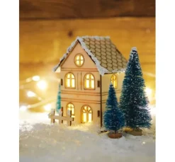 VBS Miniatur Tannenbaum, 16er-Set, beschneit