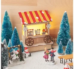 VBS Miniatur Tannenbaum, 16er-Set, beschneit