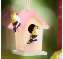 VBS Miniatur Vogelhaus mit Aufhänger