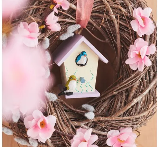 VBS Miniatur Vogelhaus mit Aufhänger