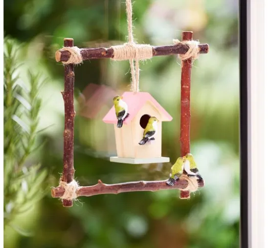 VBS Miniatur Vogelhaus mit Aufhänger