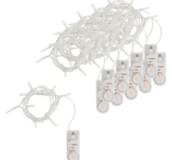 VBS Mini-LED-Lichterketten mit Timer, 10 Stück