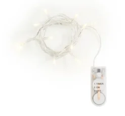 VBS Mini-LED-Lichterketten mit Timer, 10 Stück