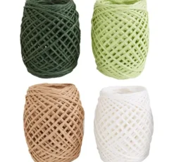 VBS Raffia-Papierband "Natur", 4er Set