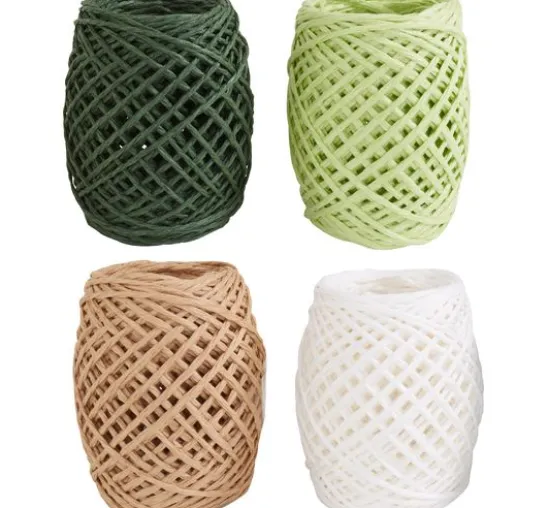 VBS Raffia-Papierband "Natur", 4er Set