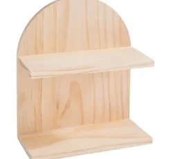 VBS Rundbogen-Holzregal mit 2 Ablagen