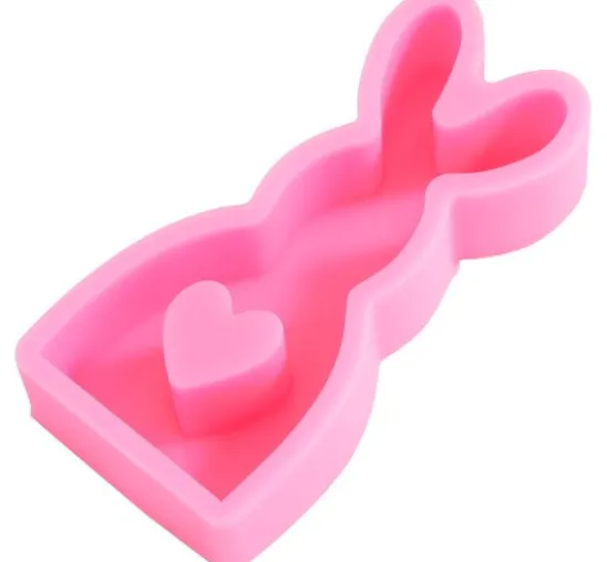 VBS Silikon-Gießform "Hase mit Herz"