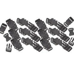 VBS Steckschnallen / Klickverschlüsse, Schwarz, 20 Stück