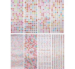 VBS Strassstein-Sticker "Bunt gemixt", 8 Karten