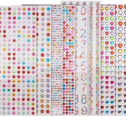VBS Strassstein-Sticker "Bunt gemixt", 8 Karten