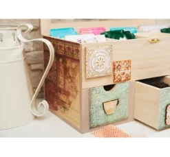 VBS Teebox mit 3 Schüben und Sichtfenster