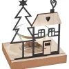 VBS Teelichthalter "Haus & Tanne", inkl. Teelichtglas