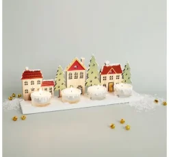 VBS Teelichthalter "Häuser und Tannen"