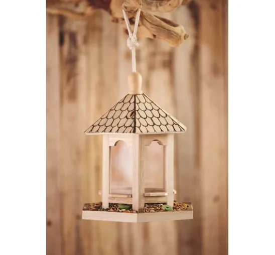 VBS Vogel-Futterhaus, 6 eckig, Holz