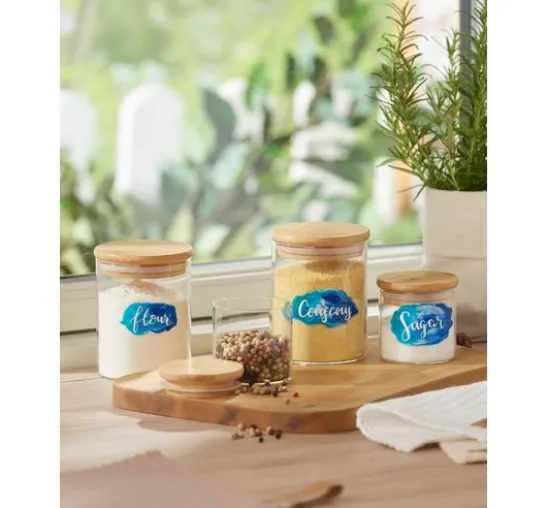 VBS Vorratsglas "Bini" mit Bambusdeckel