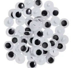 VBS Wackelaugen zum Annähen "Rund", 10 mm, 50 Stück