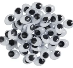 VBS Wackelaugen zum Aufkleben "Oval", 10 mm, 50 Stück