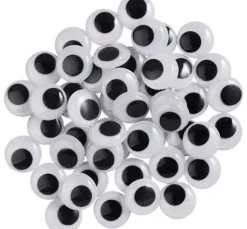 VBS Wackelaugen zum Aufkleben "Rund", 16 mm, 50 Stück