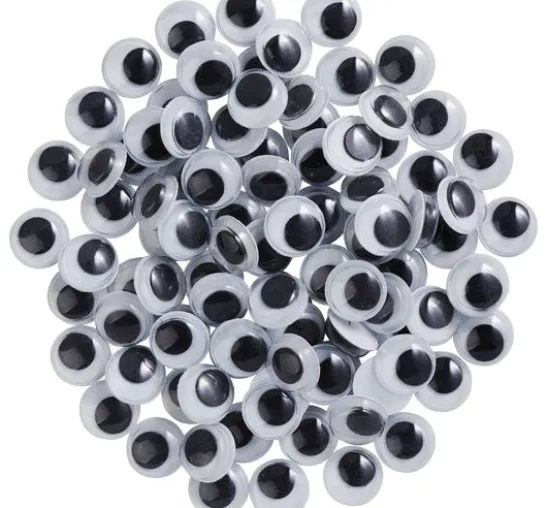 VBS Wackelaugen zum Aufkleben "Rund", 10 mm, 100 Stück