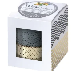 Washi-Dekor "Grau/Gold"