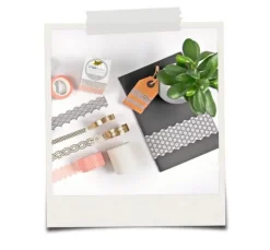 Washi-Dekor "Grau/Gold"