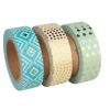 Washi Tape Set "Mint/Gold Foil"
