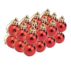 Weihnachtskugeln aus Kunststoff, 24 Stück