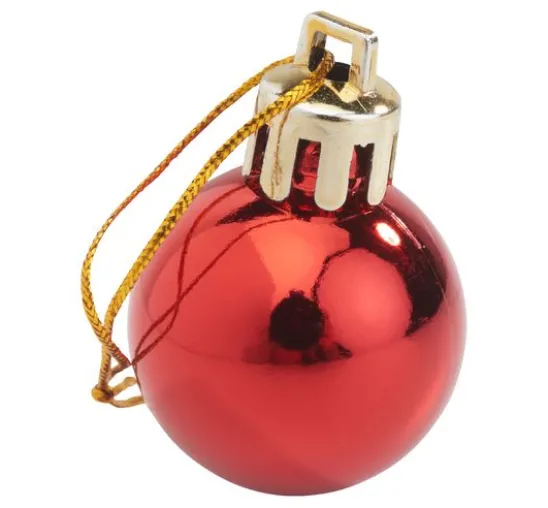 Weihnachtskugeln aus Kunststoff, 24 Stück