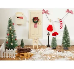 Wichtel-Set "Beleuchteter Weihnachtsbaum & Tannenkranz"