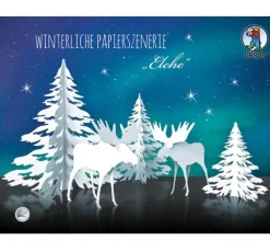 Winterliche Papierszenerie 