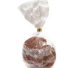 Zellglas-Beutel mit weißem Spitzendruck, 10 Stück