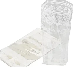 Zellglas-Beutel mit weißem Spitzendruck, 10 Stück